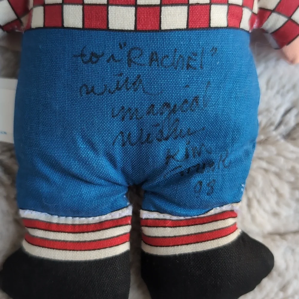 Vintage Applause Signed by Kim Gruelle Raggedy Ann & Andy Bean Bag Plush